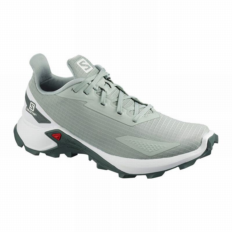 Zapatillas Trail Running Salomon Mujer Turquesa Claro Gris / Blancas - Salomon Argentina ALPHACROSS